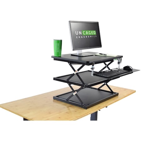 Uncaged Ergonomics Changedesk Tall Standing Desk Converter Ergonomic Desktop Riser CDM-b